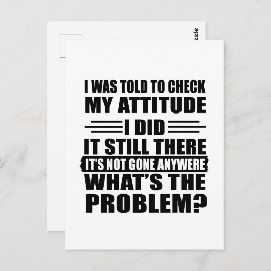 Funny sarcastic Zitate Spaß sarcasm introvertierte Postkarte (Vorne/Hinten)