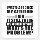 Funny sarcastic Zitate Spaß sarcasm introvertierte Quadratischer Aufkleber (Vorderseite)