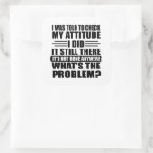 Funny sarcastic Zitate Spaß sarcasm introvertierte Quadratischer Aufkleber (Tasche)