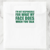 Funny sarcastic Zitate Spaß sarcasm introvertierte Quadratischer Aufkleber (Tasche)