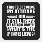 Funny sarcastic Zitate Spaß sarcasm introvertierte Quadratischer Aufkleber (Vorderseite)