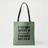 Funny sarcastic Zitate Spaß sarcasm introvertierte Tasche (Vorderseite)