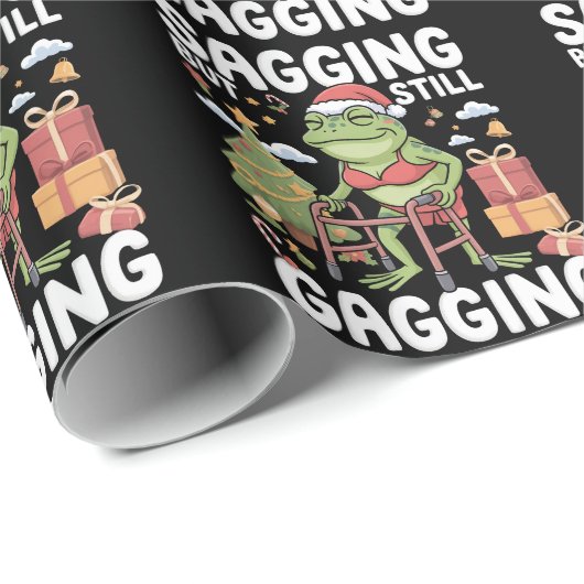 Funny SarcasticChristmas Sagging But Still Gagging Geschenkpapier (Rolleneckpunkt)