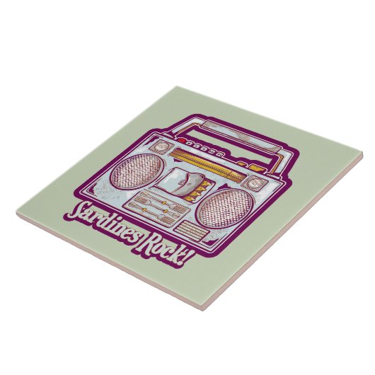 Funny sardines tin stereo fliese (Seite)