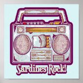 Funny sardines tin stereo poster (Vorne)