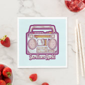 Funny sardines tin stereo serviette (Beispiel)