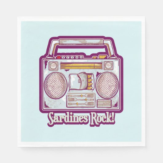 Funny sardines tin stereo serviette (Vorderseite)