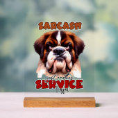 Funny Sarkasmus Hund Wort Kunst Acrylschild (Neutral)