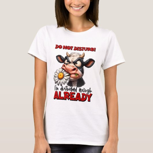 Funny Sarkasmus Kuh Wort Kunst T - Shirt (Vorderseite)