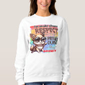 Funny Sarkasmus wach Wortkunsthund Sweatshirt (Vorderseite)