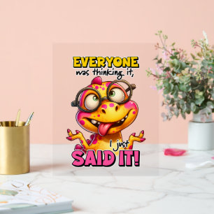 Funny Sarkasmus Wort Art Acrylschild