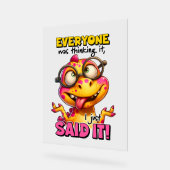 Funny Sarkasmus Wort Art Acrylschild (Winkel)