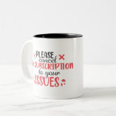 Funny sarkastic Problem hinzufügen Zweifarbige Tasse (Vorderseite Links)