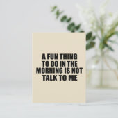 Funny sarkastic Redewendungen introvertieren Zitat Postkarte (Stehend Vorderseite)