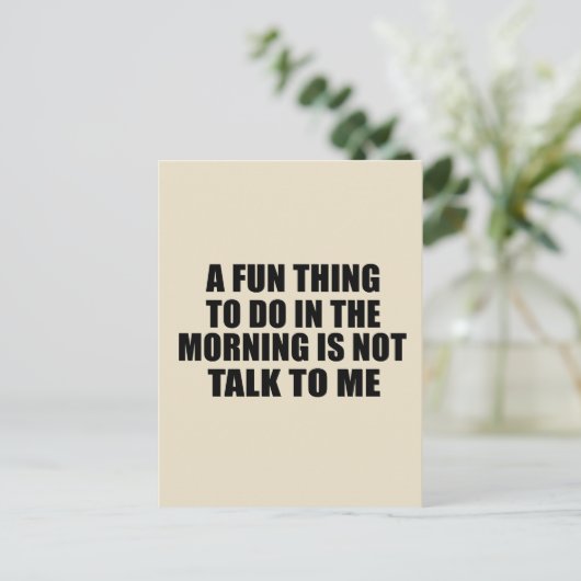 Funny sarkastic Redewendungen introvertieren Zitat Postkarte (Stehend Vorderseite)