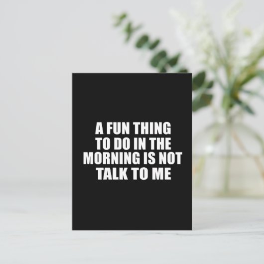 Funny sarkastic Redewendungen introvertieren Zitat Postkarte (Stehend Vorderseite)