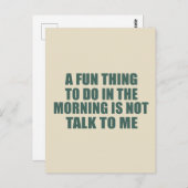 Funny sarkastic Redewendungen introvertieren Zitat Postkarte (Vorne/Hinten)