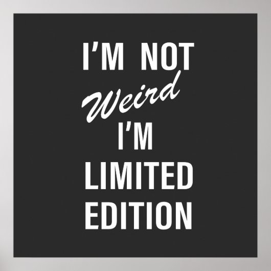 Funny Sarkastic Redewendungen Weißer Schriftart Poster (Vorne)