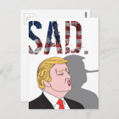 Funny sarkastisch traurig gegen Präsident Donald T Postkarte (Vorne/Hinten)