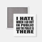 Funny sarkastischer Slogan Erwachsenenhumor introv Magnet (Vorderseite/Rückseite)