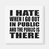 Funny sarkastischer Slogan Erwachsenenhumor introv Magnet (Vorne)