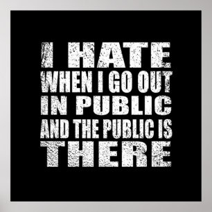 Funny sarkastischer Slogan Erwachsenenhumor introv Poster
