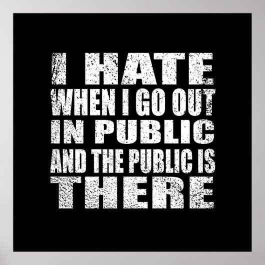 Funny sarkastischer Slogan Erwachsenenhumor introv Poster (Vorne)