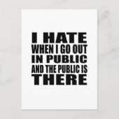 Funny sarkastischer Slogan Erwachsenenhumor introv Postkarte (Vorderseite)