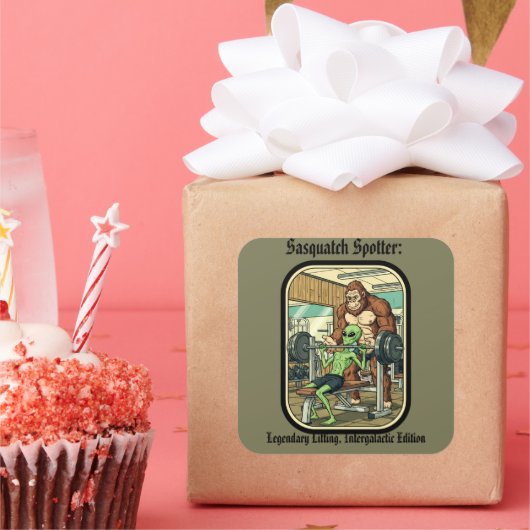 funny Sasquatch Bigfoot gym Sticker (Party)