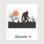 Funny Sasquatch Bigfoot Halloween T - Shirt Aufkleber (Blatt)