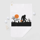 Funny Sasquatch Bigfoot Halloween T - Shirt Golfhandtuch (Insitu)
