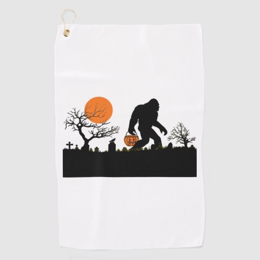 Funny Sasquatch Bigfoot Halloween T - Shirt Golfhandtuch (Vorderseite)