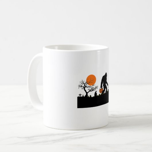 Funny Sasquatch Bigfoot Halloween T - Shirt Kaffeetasse (Vorderseite Links)