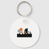 Funny Sasquatch Bigfoot Halloween T - Shirt Schlüsselanhänger (Vorderseite)