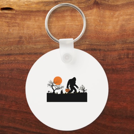 Funny Sasquatch Bigfoot Halloween T - Shirt Schlüsselanhänger (Vorderseite)