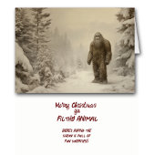 Funny Sasquatch Filthy Animal Christmas