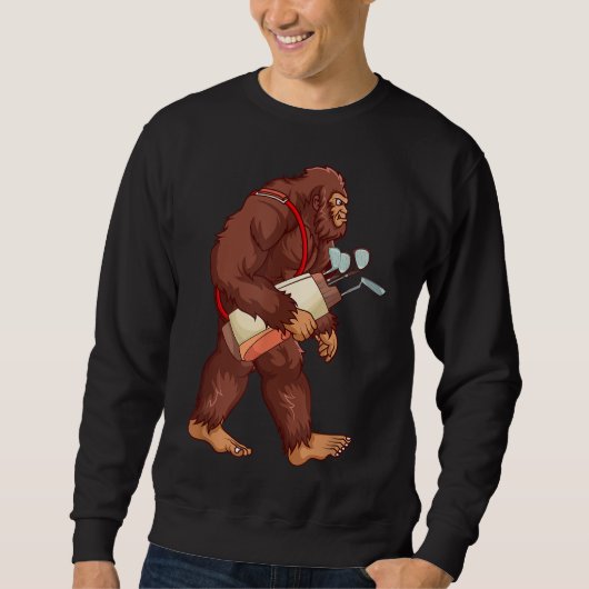 Funny Sasquatch Lover Golf Geschenk Bigfoot Golfer Sweatshirt (Vorderseite)