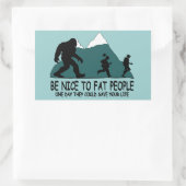 Funny Sasquatch Rechteckiger Aufkleber (Tasche)