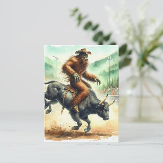 Funny Sasquatch Ristorante Al Pentolino Postkarte (Stehend Vorderseite)