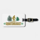 Funny Sasquatch, Squatchin, Squatching, Glauver Gepäckanhänger (Vorderseite horizontal)