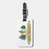 Funny Sasquatch, Squatchin, Squatching, Glauver Gepäckanhänger (Vorderseite vertikal)