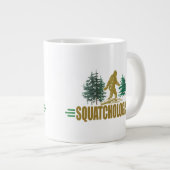 Funny Sasquatch, Squatchin, Squatching, Glauver Jumbo-Tasse (Vorderseite Rechts)
