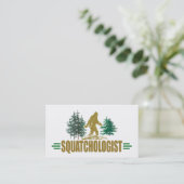 Funny Sasquatch, Squatchin, Squatching, Glauver Visitenkarte (Stehend Vorderseite)