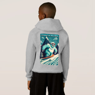 Funny Sasquatch war hier Snowboarden Winter Hoodie