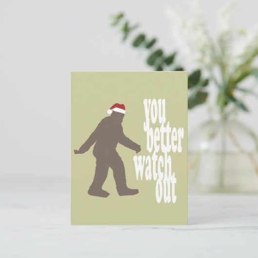 Funny Sasquatch Weihnachten (Stehend Vorderseite)