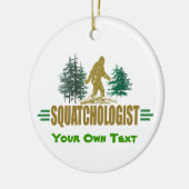 Funny Sasquatsch Bigfoot Keramikornament (Links)