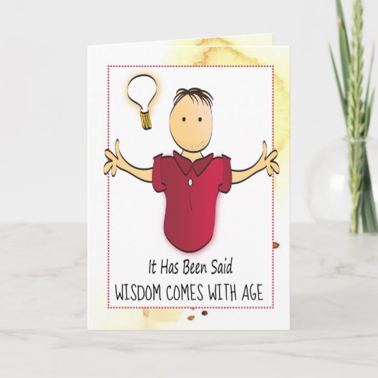 Funny Sassy Cartoon für Ihn Personalisiert Geburts Karte (Vorderseite)