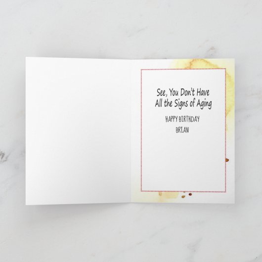 Funny Sassy Cartoon für Ihn Personalisiert Geburts Karte (Innenseite)