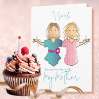 Funny Sassy Cartoon Mutter von Tochter Birthday