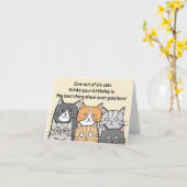 Funny Sassy Cat Lover Anpassbare Katzen Geburtstag Karte (Gelbe Blume)